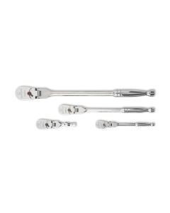 KDT81230P image(0) - GearWrench 4 Pc. 1/4", 3/8" & 1/2" Drive 120XP&trade; Flex Head Teardrop Ratchet Set