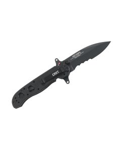 CRKM21-12SFG image(0) - CRKT (Columbia River Knife) M21-12SFG EDC Folding Pocket Knife: Special Forces Everyday Carry Drop Point Blade with Veff Serrations Liner Lock, Black Corrosion Resistant Blade, Reversible Pocket Clip
