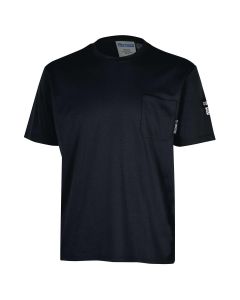 OBRZFI109-S image(1) - OBERON T-Shirt - 100% FR/Arc-Rated 7 oz Cotton Interlock - Short Sleeves - Navy - Size: S