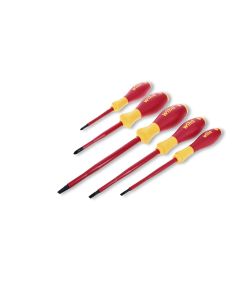 WIH32059 image(0) - Wiha Tools 5 Piece Insulated SoftFinish Slotted/Phillips Screwdriver Set