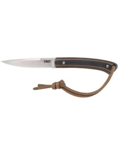 CRK2382 image(0) - CRKT (Columbia River Knife) Biwa Fixed Blade Knife with Sheath Drop Point Blade with Friction Grooves, G10 Handle,