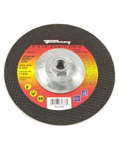 FOR71836 image(0) - Grinding Wheel, Metal, Type 27, 7 in x 1/8 in x 5/8 in-11