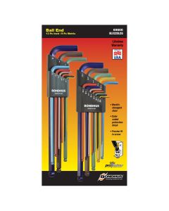 BND69600 image(1) - Bondhus Corp. 22PC Color Guard SAE/MET L Wrench Display
