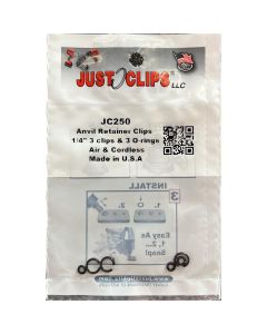 JSC250-5 image(0) - Just Clips 5 PACK 1/4" ANVIL RETAINER CLIP REFILL KIT