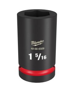 MLW49-66-6509 image(0) - Milwaukee Tool SHOCKWAVE Impact Duty  1"Drive 1-5/16" Deep 6 Point Socket