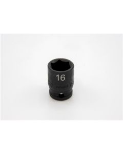 VIMIMPM616 image(0) - VIM Tools 16 mm X 3/8 Inch Drive CR-MO Impact Socket - Shallow