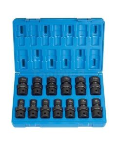 GRE1713UM image(0) - Grey Pneumatic 1/2"DR 12PT MET UNIVERSAL SET