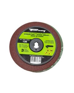 FOR71671 image(0) - Forney Industries Resin Fibre Sanding Disc, Aluminum Oxide, 4-1/2 in x 7/8 in Arbor, 120 Grit