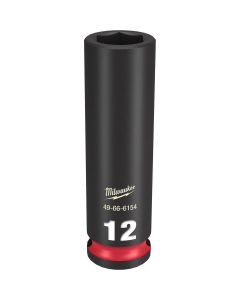 Milwaukee Tool SHOCKWAVE Impact Duty  3/8"Drive 12MM Deep 6 Point Socket