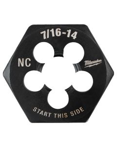 MLW49-57-5355 image(0) - 7/16"-14 NC 1-Inch Hex Threading Die