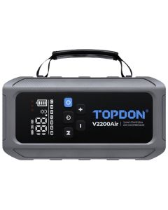 TOPV2200AIR image(1) - Topdon 2-in-1 2200 Peak Amp Jump Starter & Air Compressor