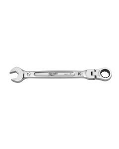 MLW45-96-9619 image(0) - Milwaukee Tool 19mm Flex Head Ratcheting Combination Wrench
