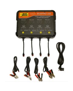 Auto Meter Products BUSPRO-420; Muti-Bank Smart Battery Charger, Flooded, AGM, LifePO4 Batteries - 4 Station, 120v, 20 amp