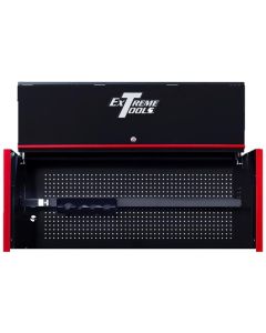 Extreme Tools RX Series Professional 55"W x 25"D Extreme Power Workstation&reg; Hutch Black, Red Drawer Pulls