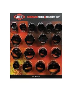 INT18500P image(0) - American Forge & Foundry AFF - Wheel Bearing Locknut Socket Package and Display Board