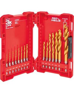 MLW48-89-4644 image(1) - Milwaukee Tool 4-Piece SHOCKWAVE Red Helix Drill Bits
