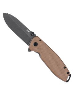 CRK2495B image(1) - CRKT (Columbia River Knife) Squid XM Brown Assisted Opening Folding Knife: Drop Point with D2 Steel Blade, G10 Handle, Frame Lock