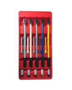 INT42015 image(0) - AFF - Master Tire Service Kit - 1/2" Drive - 15 Pc.  Includes 65,100,120,120 & 140 Ft/Lbs Preset Torque Wrenches - 65,80,100,120,140 Ft/Lbs Torque Limiting Extensions - 17mm,19mm(3/4"),21mm,13/16",22mm(7/8") Mag Wheel Sockets