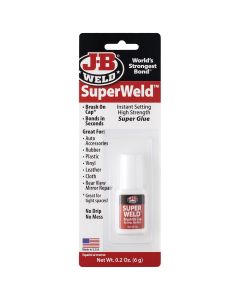 J B Weld J-B Weld 33106 SuperWeld Glue - Clear Super Glue - 0.2 oz.