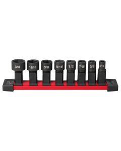 MLW49-16-1640 image(0) - Milwaukee Tool INSIDER Box Ratchet Socket SAE Set 8PC