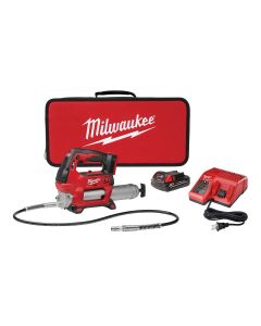 MLW2646-21CT image(0) - Milwaukee Tool M18 Cordless 2-Speed Grease Gun Kit