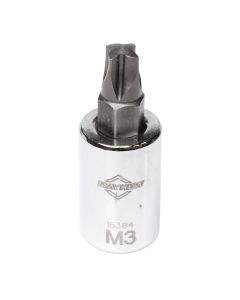 MAY16384 image(0) - Mayhew Mayhew No. 3 Mortorq&reg; Short Insert Socket Bit, 3/8-Inch Drive