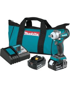 MAKXWT14T image(0) - Makita 18V LXT&reg; Lithium-Ion Brushless Cordless 4-Speed 1/2" Sq. Drive Impact Wrench Kit w/ Friction Ring Anvil (5.0Ah)