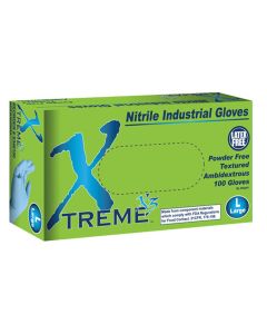L Xtreme X3 Powder Free Textured Blue Nitrile
