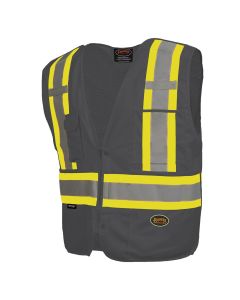 Pioneer - Zip-Up Snap Break Away Safety Vest - Black - Size XS