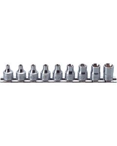 KKNRS3425-9 image(0) - Ko-ken USA RS3425/9 3/8 Sq. Dr. 9 Piece TORX&Acirc;&reg; Socket set E4-E16