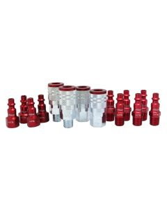 MILS-314MKIT image(0) - Milton Industries 14 pc. ColorFit Set, M-style Red, 1/4"