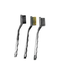 KTI74103 image(0) - K Tool International 3-Piece Mini Brush Set (Brass/Nylon/Steel Brushes)