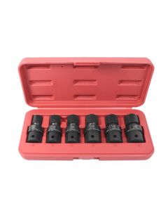 KTI38500 image(0) - K Tool International Socket Set Impact Flex 3/8 in. Dr 6 Piece Metric