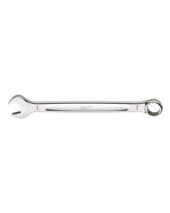 MLW45-96-9432 image(0) - Milwaukee Tool 1" SAE Combination Wrench, 12-Point, Steel, Chrome, Ergonomic, I-Beam Handle