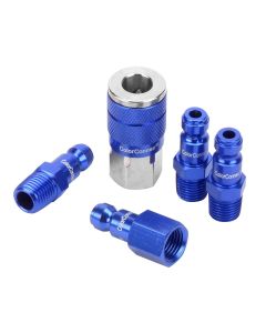 LEGA72456C image(0) - Legacy Manufacturing C 5pc 1/4" Blue Coupler & Plug