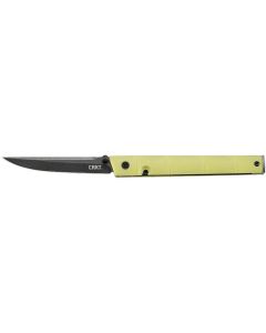 CRKT (Columbia River Knife) 7096YGK CEO Thumbstud Bamboo Yellow