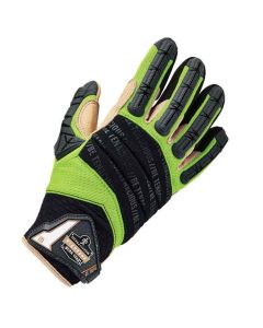 ERG17792 image(0) - Ergodyne 924LTR S Lime Leather-Reinf Hybrid DIR Gloves