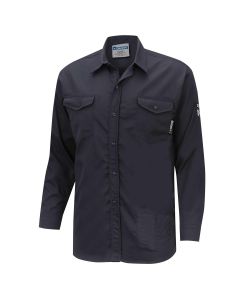 OBRZFI509-4XL image(0) - OBERON Button Up Shirt - FR/Arc-Rated 7.5 oz 88/12 - Navy - Size: 4XL