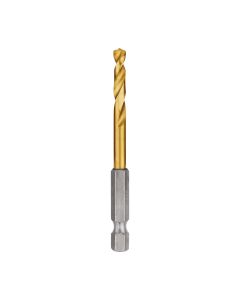 MLW48-89-4609 image(0) - Milwaukee Tool 3/16" SHOCKWAVE RED HELIX Titanium Drill Bit