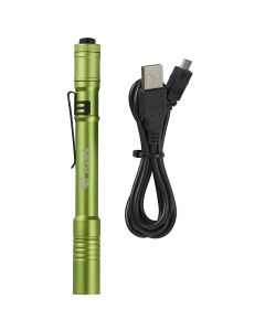 STL66144 image(0) - Streamlight Stylus Pro USB Bright Rechargeable LED Penlight - Lime: Rechargeable battery, USB Cord, Pocket clip, Nylon holster