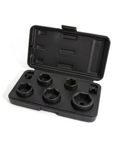 JSP42275 image(0) - J S Products 5-Piece 3/8-Inch Drive Low Profile Oil Filter Socket Set