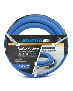 BLBBBPRO3415 image(0) - BluBird BluBird Pro Rubber Air Hose Assembly 3/4" x 15'