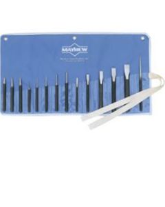 MAY76044 image(0) - Mayhew 7014-K 14 PC PUNCH CHISEL KIT