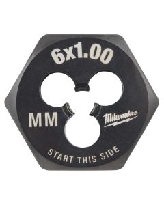 MLW49-57-5336 image(3) - Milwaukee Tool M6-1.00 mm 1-Inch Hex Threading Die