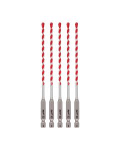 MLW48-20-9155 image(1) - Milwaukee Tool 5/32" x 4" x 6" SHOCKWAVE Impact Duty Carbide Hammer Drill Bits - Bulk 5 PK