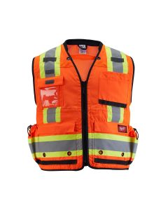 MLW48-73-5166 image(2) - Milwaukee Tool Class 2 Surveyor's High Visibility Orange Safety Vest - L/XL