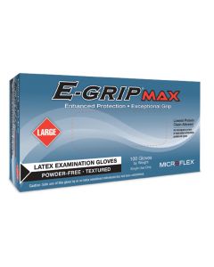 MFXL922 image(1) - Microflex E-GRIPMAX PF LATEX EXAM GLOVES BOX/100 MEDIUM
