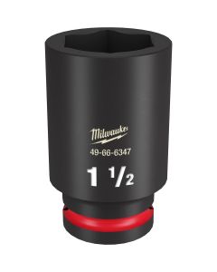 MLW49-66-6347 image(0) - Milwaukee Tool SHOCKWAVE Impact Duty  3/4"Drive 1-1/2" Deep 6 Point Socket