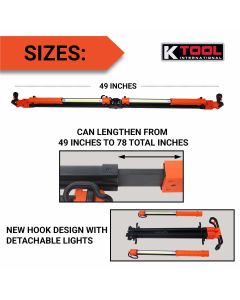 KTIXD5039C image(6) - K Tool International Underhood Light, Telescoping Folding Detachable