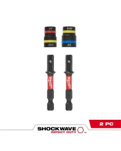 MLW49-66-4565 image(1) - Milwaukee Tool SHOCKWAVE Impact Duty QUIK-CLEAR 2-in-1 Magnetic Nut Driver Set 2PC